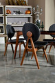 Set scaune 2 piese, Vow Chair, Touch v2, Lemn de carpen, Nuc / Antracit