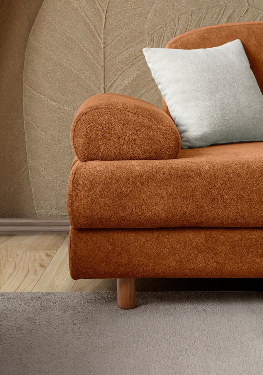 Canapea extensibila 3 locuri, Atelier del Sofa, 752EST1169, Portocaliu — imaginea 8
