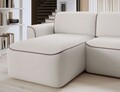 Coltar stanga 4 locuri ELTAP, Ume, 287x190x88 cm, lemn/poliester, alb/bej