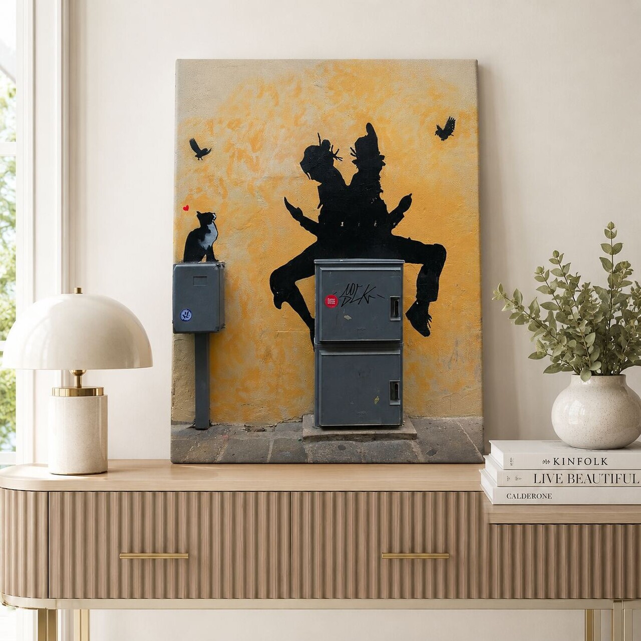 Tablou decorativ, KNV12056, Canvas, Cadru: 100% lemn (grosime: 3 cm), Multicolor — imaginea 2