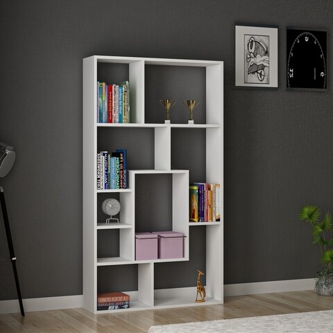 Biblioteca lily, ametti, 90 x 22 x 160 cm, alb