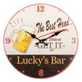 Ceas de perete Lucky's Bar, Creaciones Meng, 34 cm, MDF