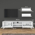 Comoda TV cu 2 rafturi M48 - 1048, Wren, 180 x 35 x 48.6 cm/60 cm, white