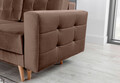 Canapea extensibila 3 locuri ELTAP, Ask13, Asgard, 233x92x93 cm, lemn/poliester, maro