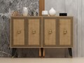 Consola, Odessa, Ansel, 120x80x30 cm, PAL, Stejar safir / Aur