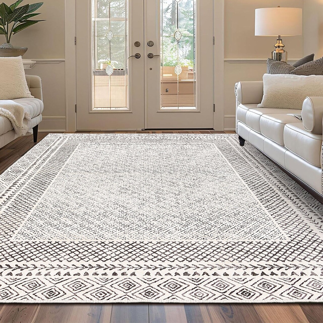 Covor, Kece-Fr98, 160x230 cm, Bej