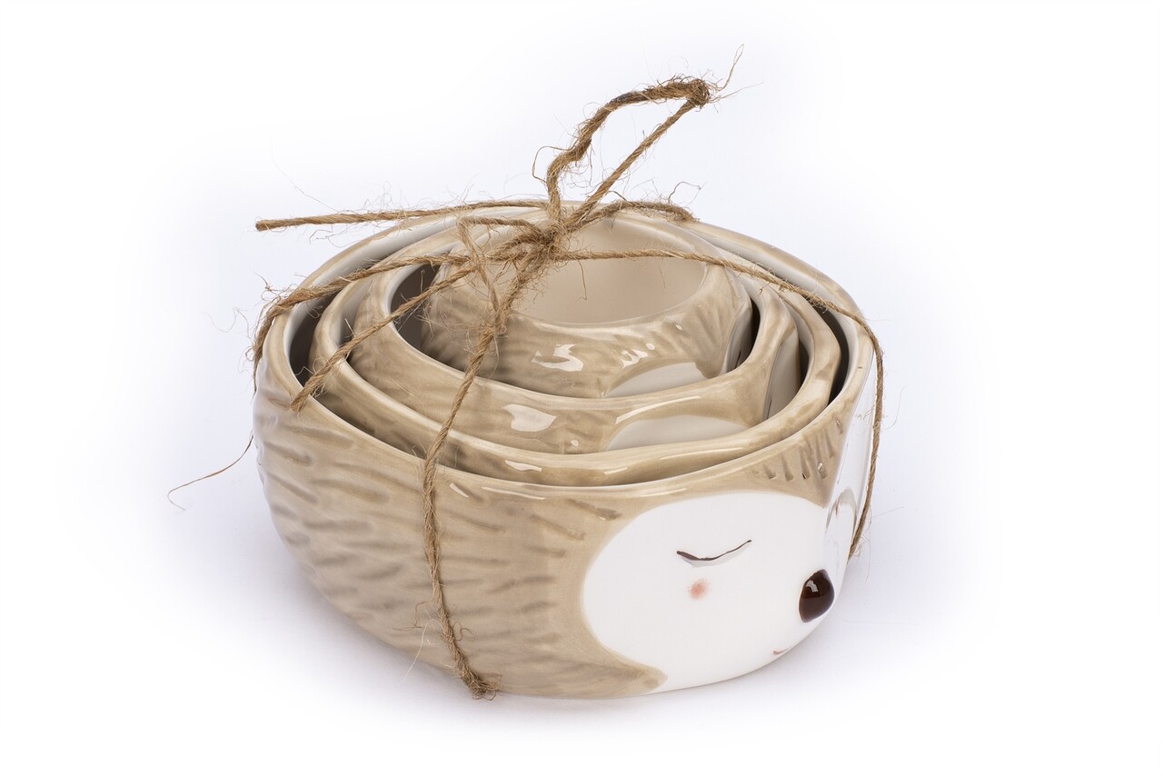 Set Cupe Pentru Masurat 4 Piese, Hedgehog, Tri-Coastal Design, Ceramica