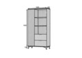Dulap multifunctional ELTAP, Entsian, 100x60x192 cm, PAL/ABS/sticla, stejar