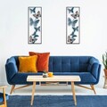 Decoratiune de perete, Tavus, Metal, Dimensiune: 32 x 90 x 5 cm, Multicolor