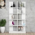 Biblioteca Ikiz, Puqa Design, 100x25.8x187 cm, alb