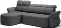 Coltar extensibil stanga 3 locuri ELTAP, Beneth, 301x185x115 cm, lemn/poliester, gri inchis