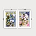 Set 4 tablouri decorative, SET_126 Lulu, 34x44 cm, plastic