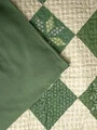 Lenjerie de pat pentru o persoana Patchwork, Homla, 140x200 cm, 2 piese, bumbac, verde/bej