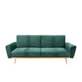 Canapea extensibila 3 locuri Samtige, Homla, 212x84x86.5 cm, lemn/catifea din poliester, verde