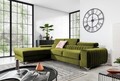 Coltar extensibil stanga 3 locuri ELTAP, LT-33LO, Grayson, 278x205x92 cm, lemn/poliester, verde olive