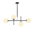 Lustra, My Legend - 145-AV2, Sheen, 90 x 15 x 67-82 cm, 4 x E27, 40W, negru/alb