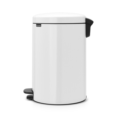 Cos de gunoi cu pedala, Brabantia, NewIcon, 20 L, 38x29x46.7 cm, otel, alb