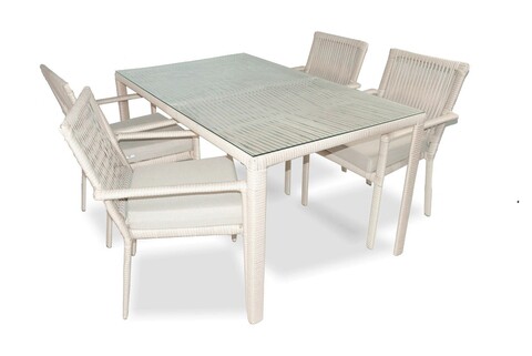 Set mobilier de gradina, jumilla, leros 140, maro deschis