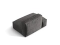 Modul stanga pentru canapea, 2 locuri, Martina-120, Micadoni Home, 133x106x75 cm, catifea, gri