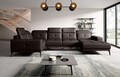 Coltar stanga 6 locuri ELTAP, LT-66SOF, Neviro, 350x201x77 cm, lemn/poliester, maro inchis