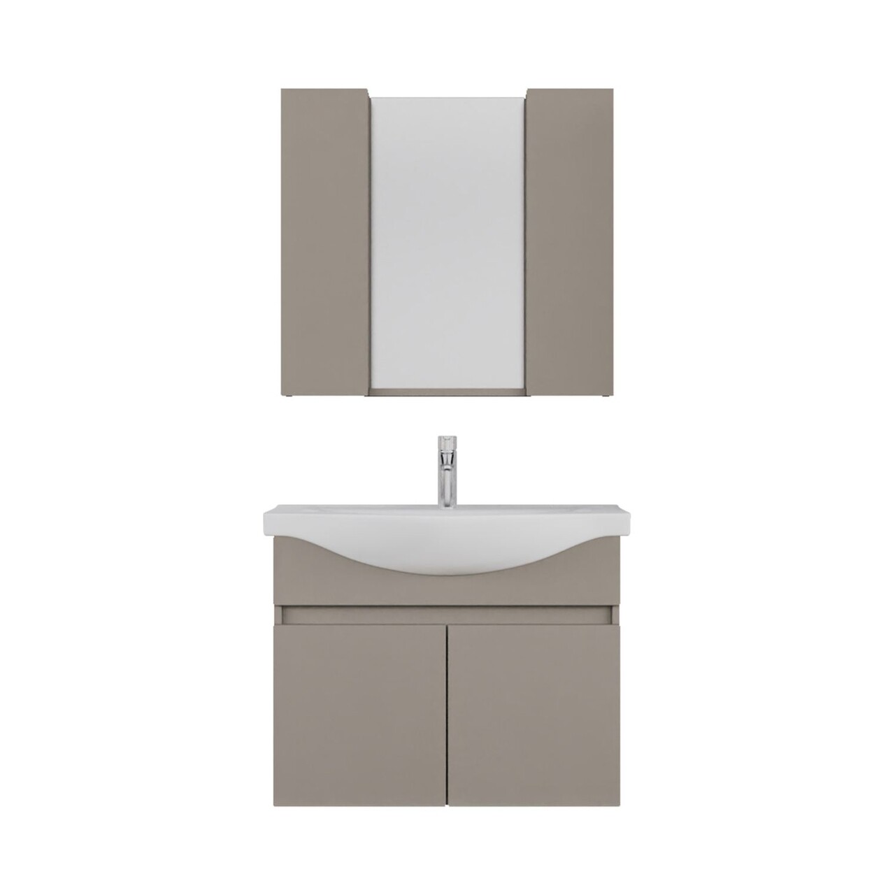 Set mobilier de baie (2 piese), Hanah Home, Sole 80, Latte - view 5