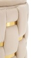 Set 2 taburete cu spatiu depozitare Shanty, Mauro Ferretti, 37x42 cm, 28x35 cm, fier/MDf/poliester, crem/auriu