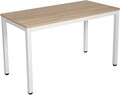Birou Industrial, Vasagle, 120 x 60 x 76 cm, PAL/fier, natural/alb