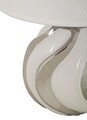 Lampa de masa Shiney, Mauro Ferretti, 1 x E27, 40W, 30x42 cm, ceramica/fier, alb/argintiu