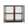 Dulap multifunctional, Tuvalle, Tuval 069, 90x90x47 cm, Antracit / Nuc