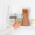 Set 4 recipiente depozitare, Brabantia, Tasty+, 2х700 ml, 2x1.6 L, plastic, gri deschis