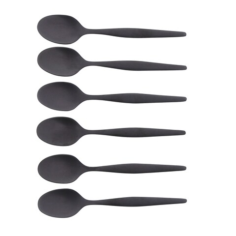 Set 6 lingurite pentru cafea moka Violon Vintage Black, Jean Dubost, inox
