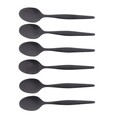 Set 6 lingurite pentru cafea moka Violon Vintage Black, Jean Dubost, inox