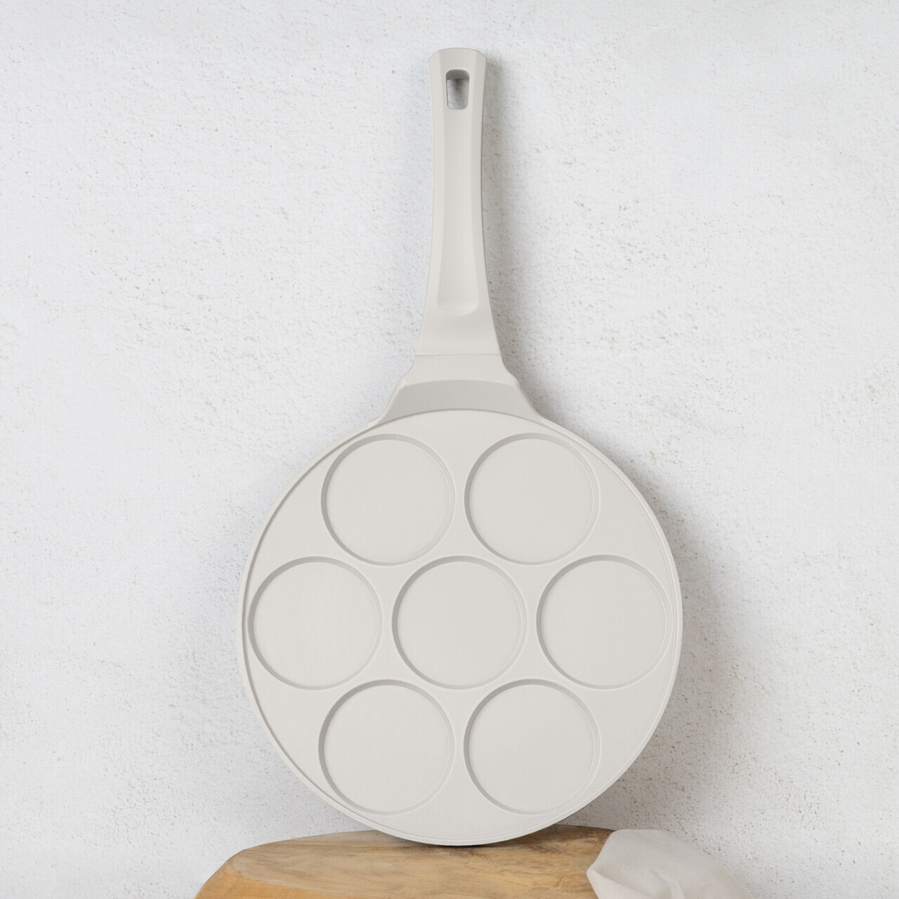 Tigaie pentru clatite, 7 forme Berlinger Haus, Sahara, 26 cm, aluminiu turnat, crem mat - imagine 2