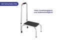 Treapta inaltatoare cu maner de siguranta Maximex, Safety, 46.5x32x78-98 cm, metal/MDF, negru