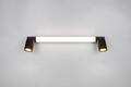 Aplica de perete Enrico, TRIO, 60x4.5x18 cm, 6W, 2x GU10, 1x SMD, metal, negru mat