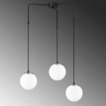 Lustra, Opviq, 892OPV1472, Metal, Alb/Negru