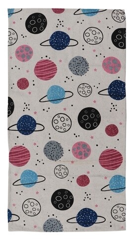 Covor pentru copii Planets Print, Heinner, 90×130 cm, bumbac, multicolor