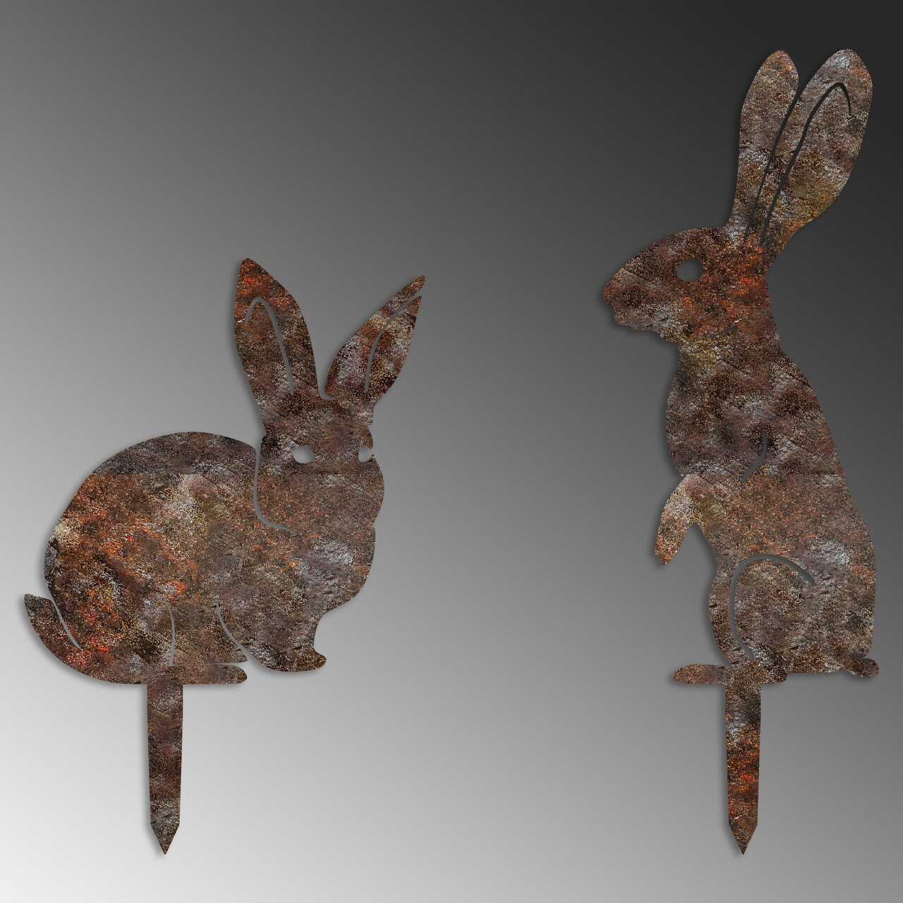 Set de obiecte decorative de grădină, Rabbits -A 01, Multicolor - view 5