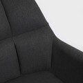 Scaun de birou rotativ Seensa, 67x58x81-89 cm, metal/poliester, gri
