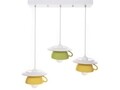 Lustra Afternoon tea, Deco Republic, E27, 3x60W, ceramica, galben/verde