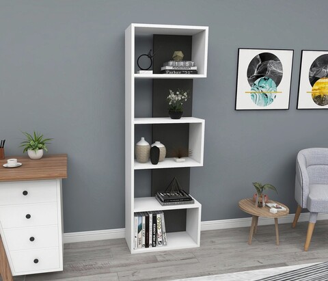 Corp biblioteca, Arnetti, Gala, 50x150x22 cm, PAL, Alb / Antracit Arnetti