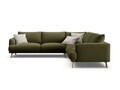 Coltar simetric 5 locuri, Naomi, Micadoni Home, 280x280x75 cm, catifea, verde