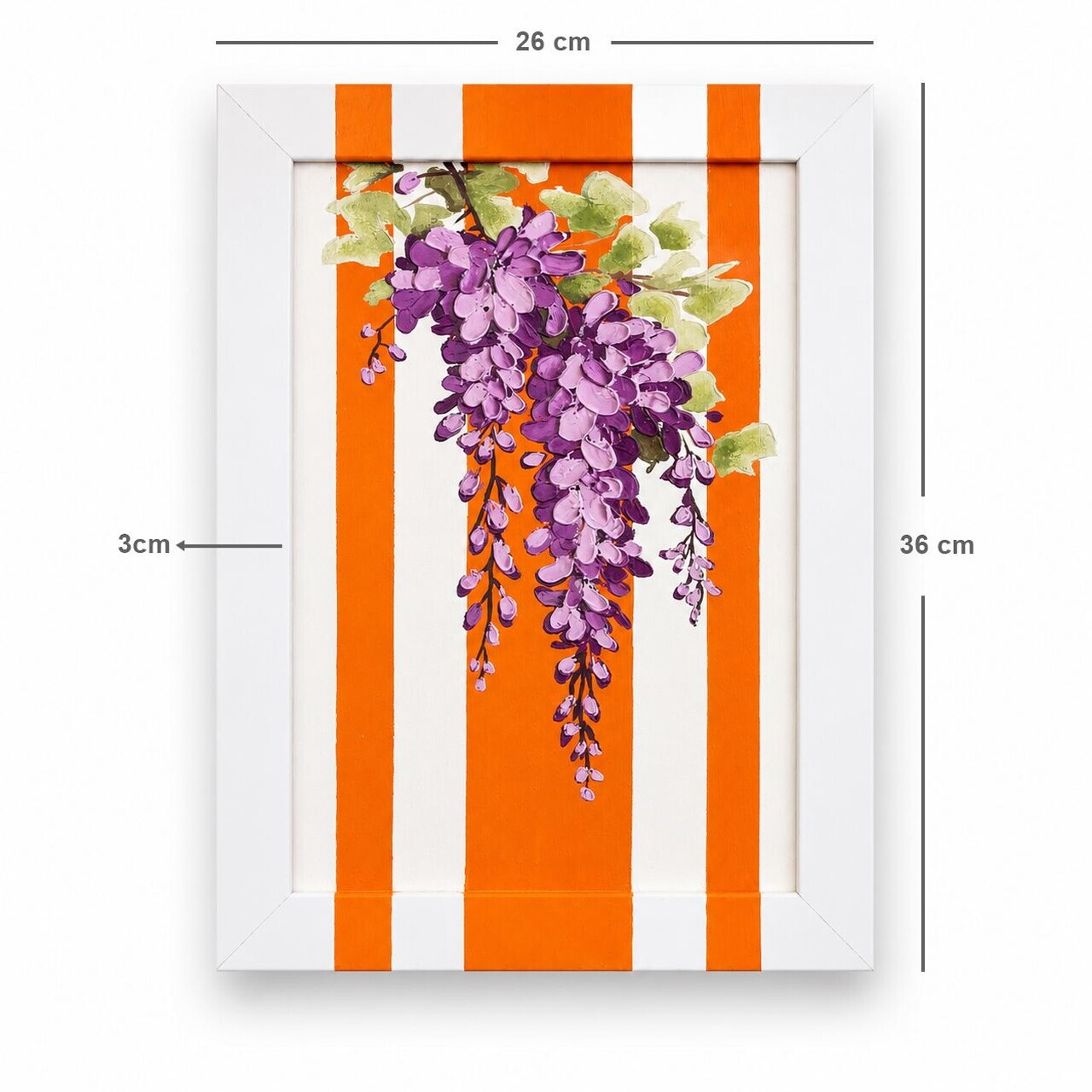 Tablou decorativ, YBC11860, Canvas, Rama din lemn (grosime 3 cm), Multicolor — imaginea 4