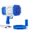 Pistol de baloane gigant cu LED-uri multicolore Gubles XL, InnovaGoods, incarcare USB, gri/albastru