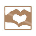 Decoratiune de perete, Love2, Metal, Dimensiune: 50 x 44 cm, Cupru
