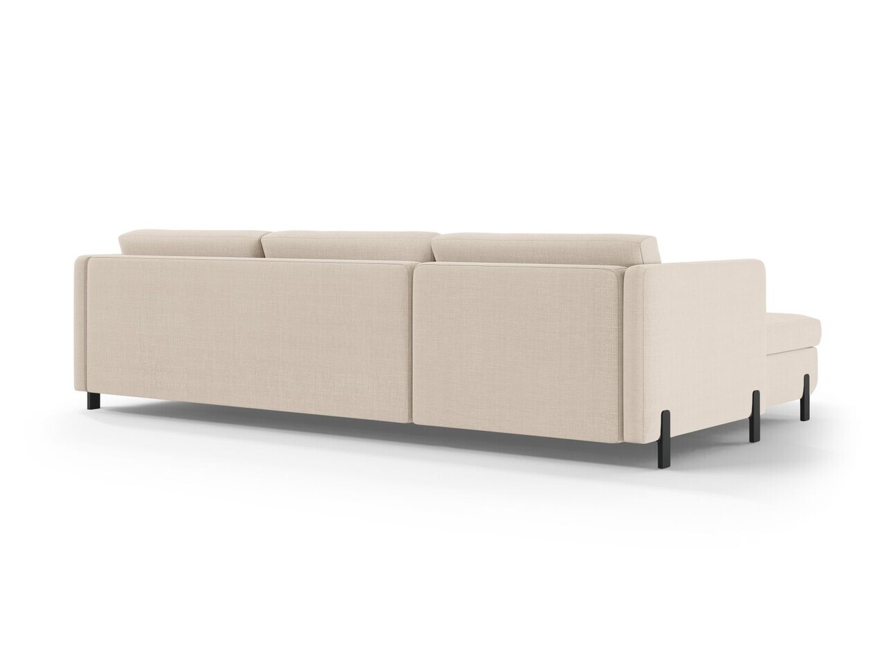Coltar extensibil stanga 5 locuri, Gloria, Micadoni Home, 286x170x88 cm, tesatura structurata, bej — imaginea 4
