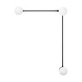 Aplica de perete, Fulgor, 942FLG1286, Metal, Negru / Crem