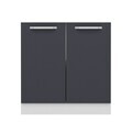 Dulap pentru bucatarie, Hanah Home, Minar, 80x87x58 cm, Alb / Antracit