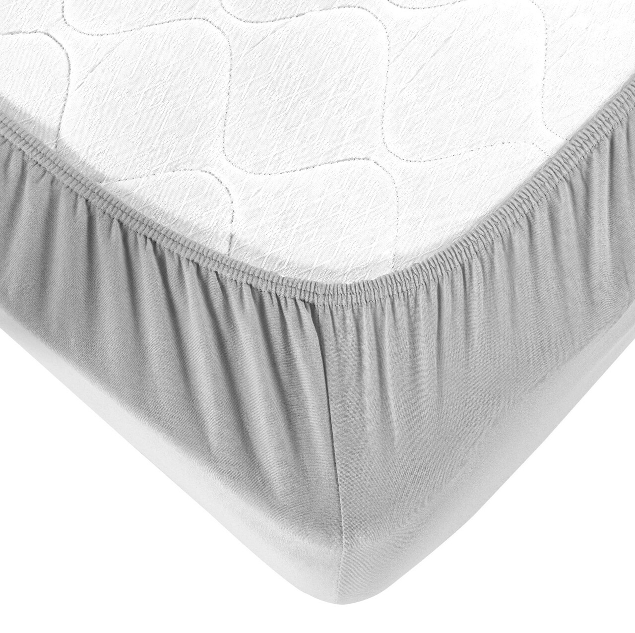 Cearceaf de pat cu elastic Jersey Single Small (FR), L'essentiel Maison, Grey, Gri - imagine 5