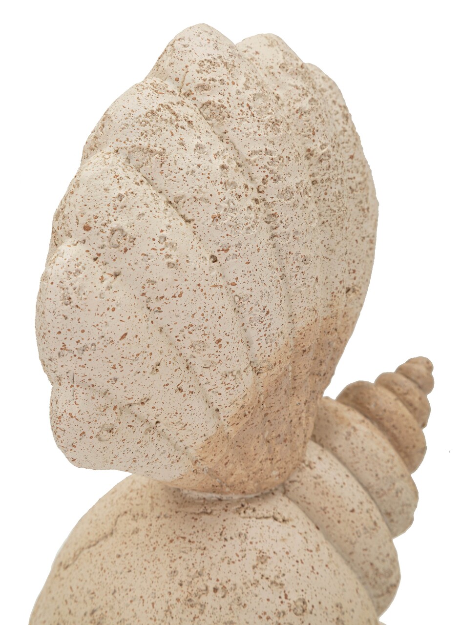 Decoratiune, Mauro Ferretti, Shell, 17.2x10x30.2 cm, polirasina, bej - imagine 3